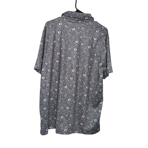 Men's Barstool Golf Gray TOUR Championship Printed Polo XL - Picture 3 of 6